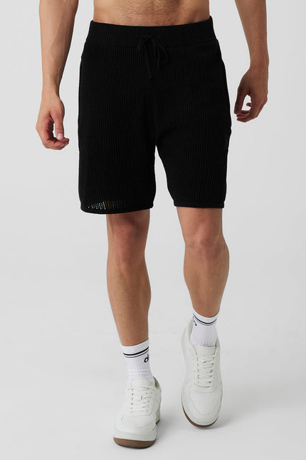 Short en tricot ouvert - Noir