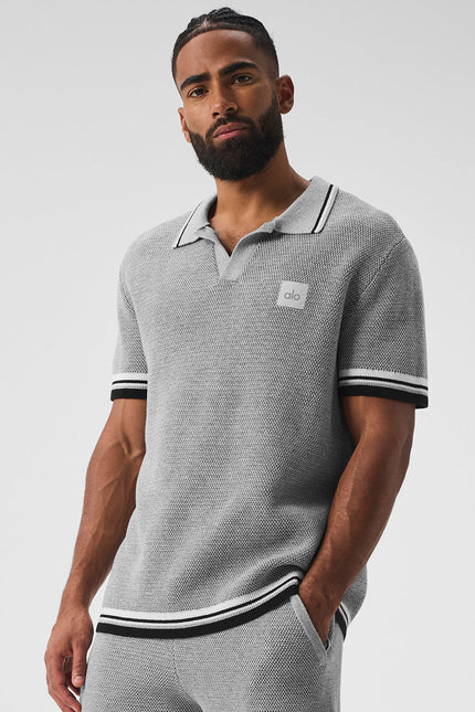 Polo en tricot pour pull Sports Club - Gris chiné athlétique