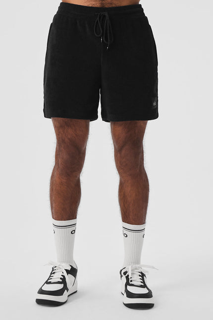 7" Coastal Terry Short - Black